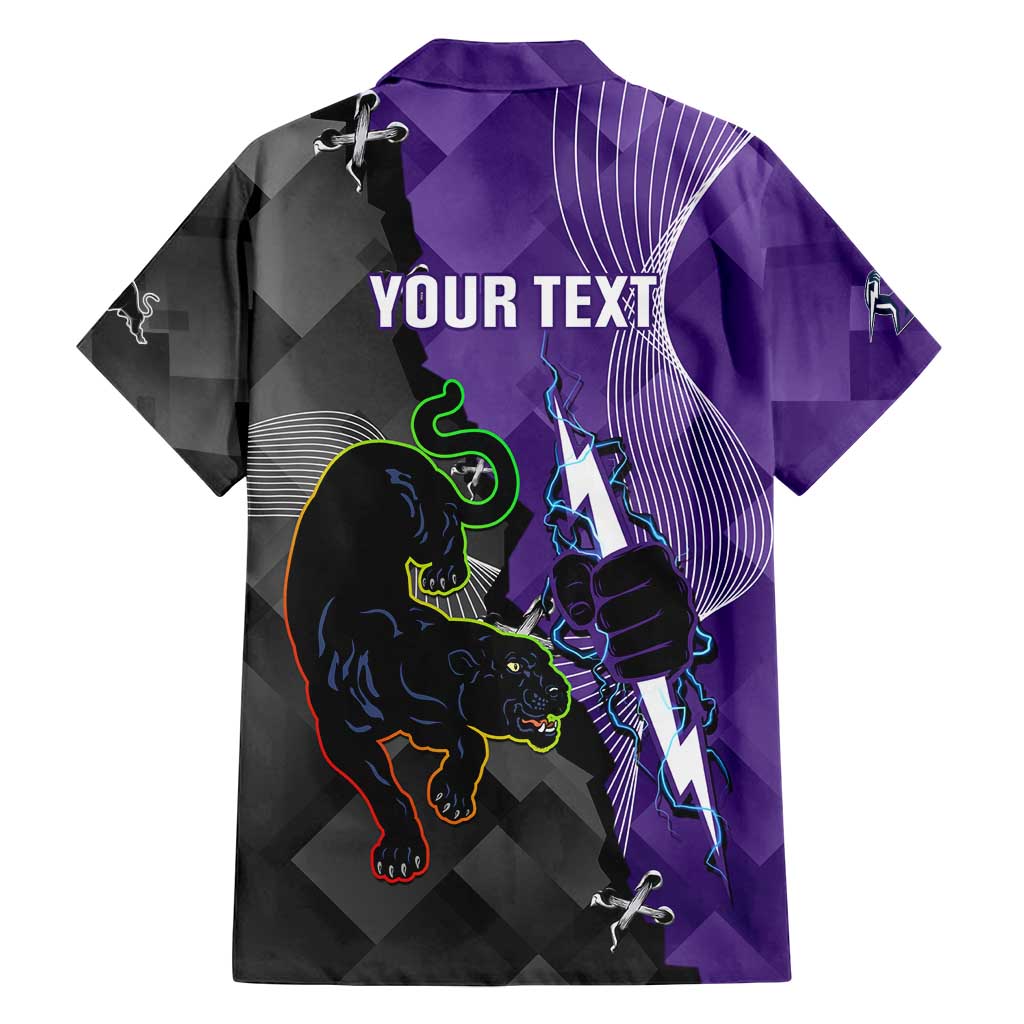 Personalised Storm And Panthers Rugby 2024 Family Matching Summer Maxi Dress and Hawaiian Shirt Go Champions Grand Final Dynamic Style