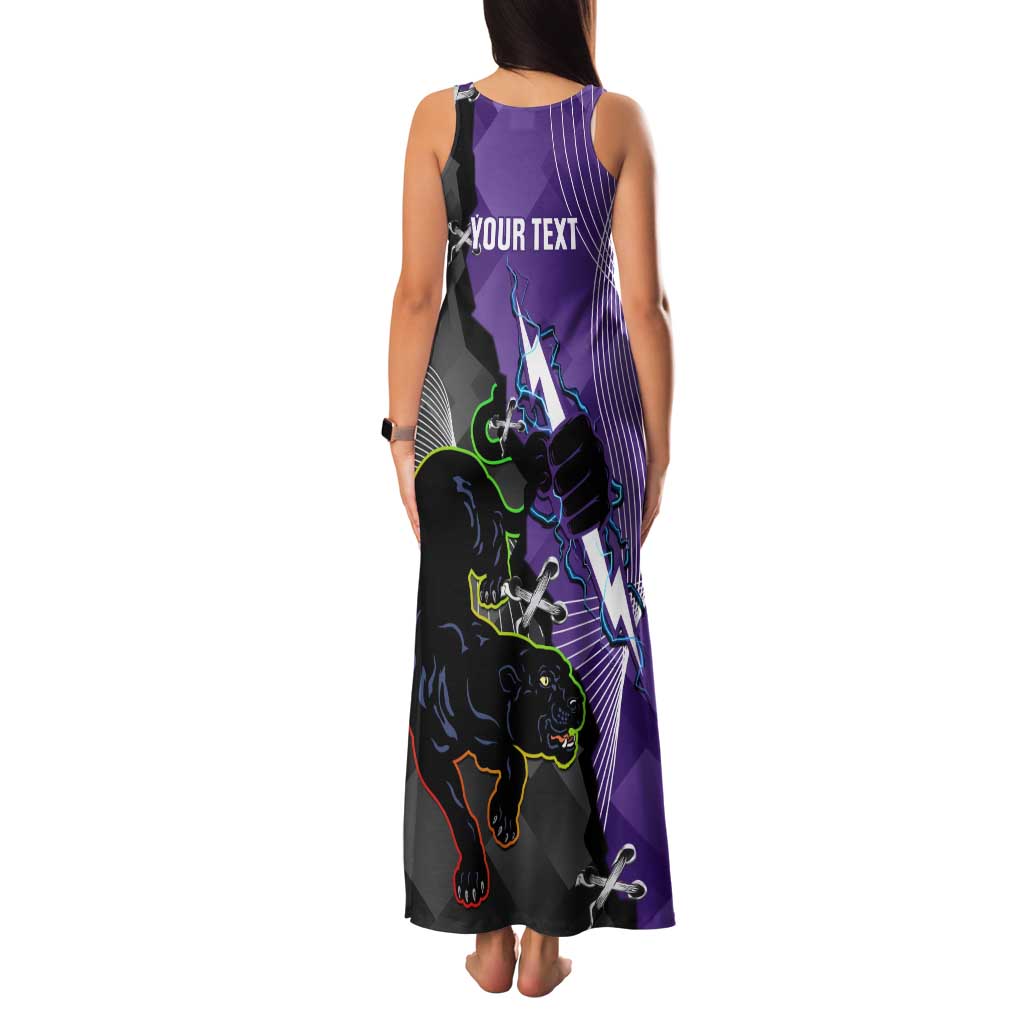 Personalised Storm And Panthers Rugby 2024 Family Matching Tank Maxi Dress and Hawaiian Shirt Go Champions Grand Final Dynamic Style