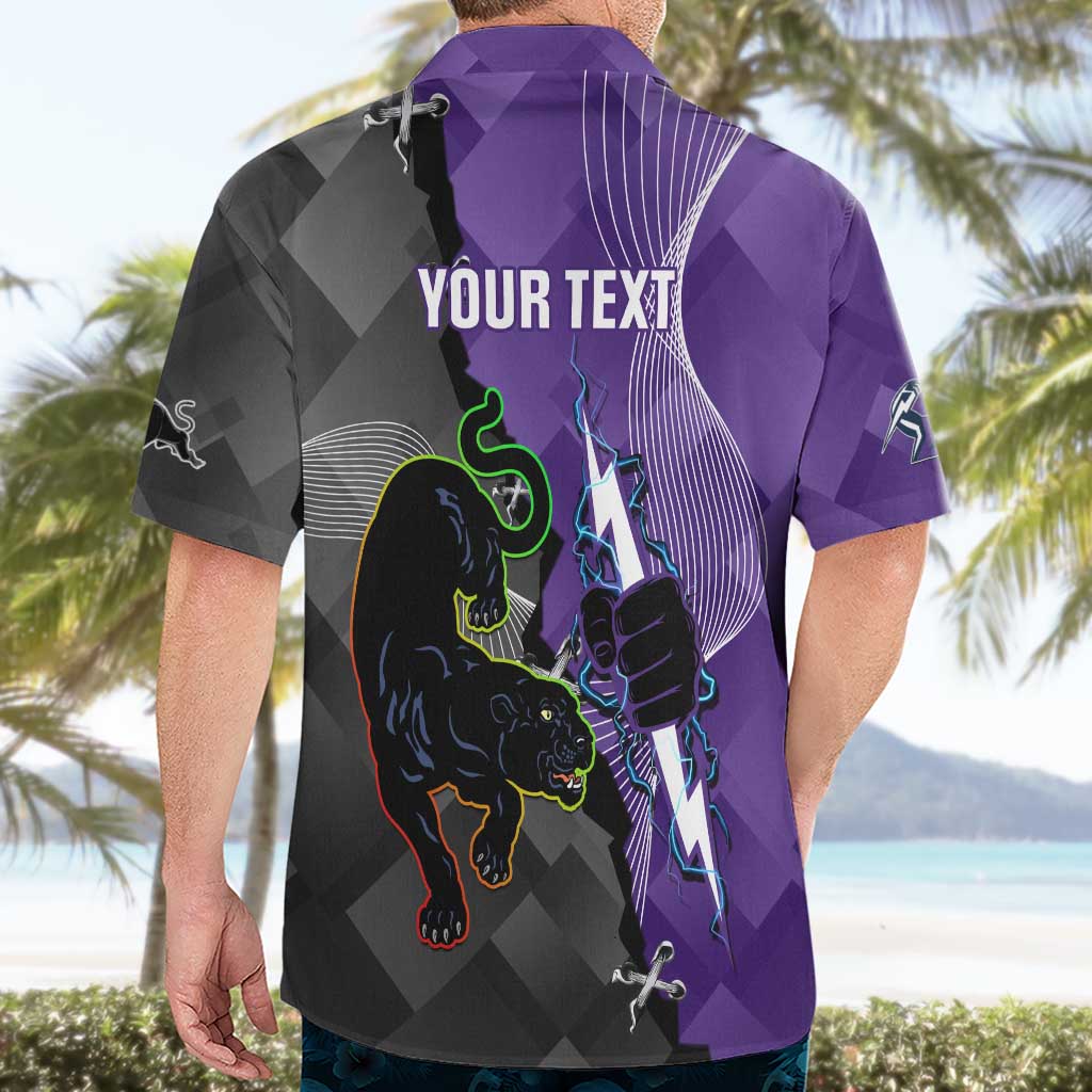Personalised Storm And Panthers Rugby 2024 Hawaiian Shirt Go Champions Grand Final Dynamic Style