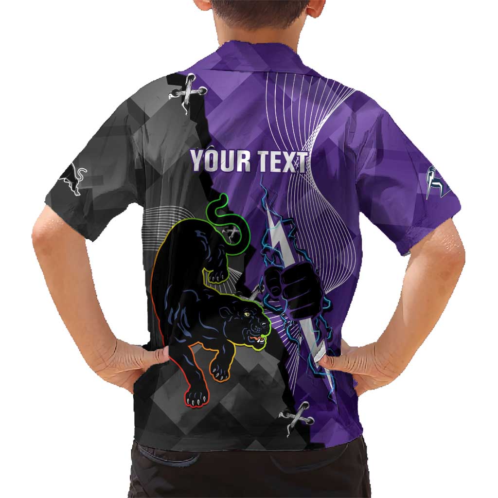 Personalised Storm And Panthers Rugby 2024 Hawaiian Shirt Go Champions Grand Final Dynamic Style