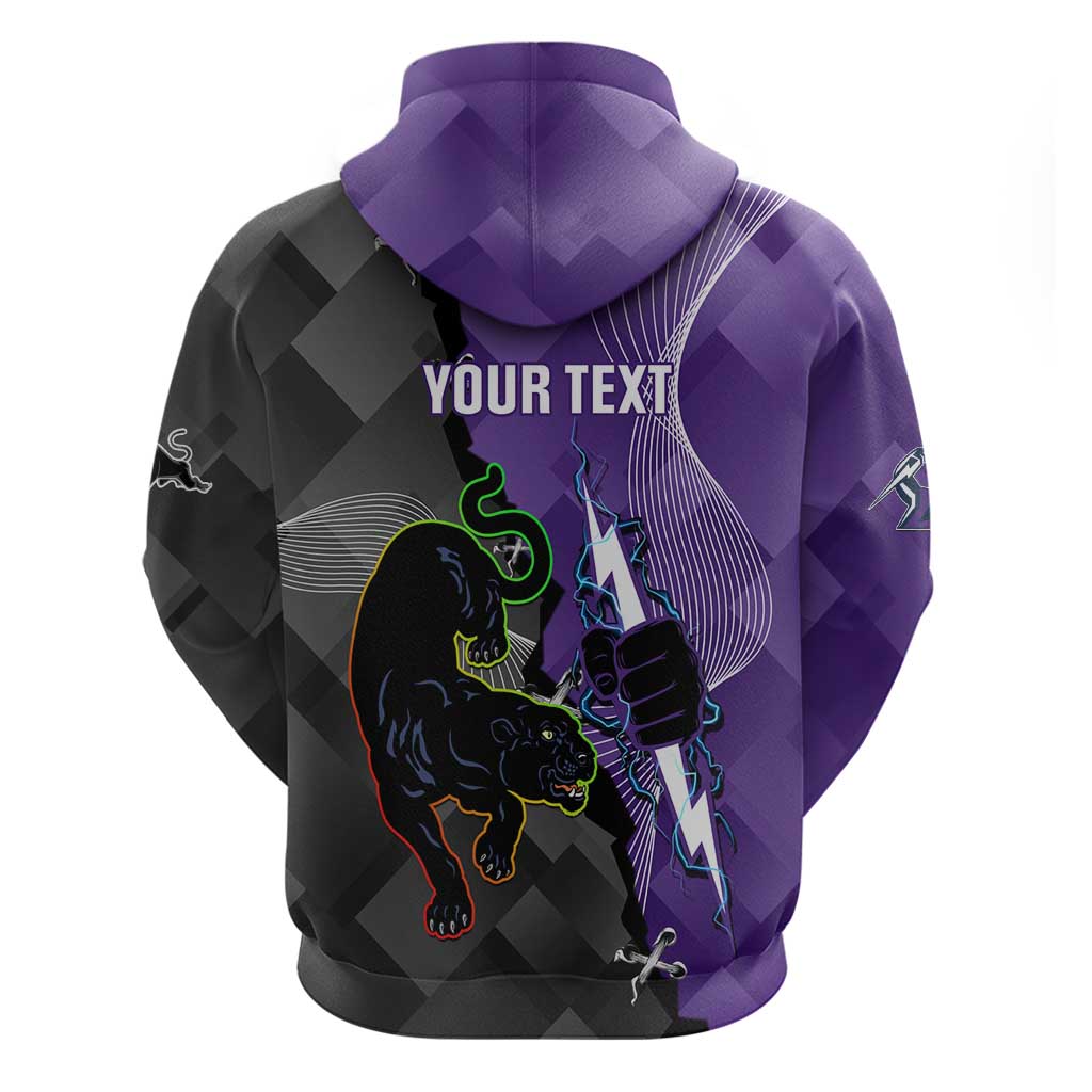 Personalised Storm And Panthers Rugby 2024 Hoodie Go Champions Grand Final Dynamic Style