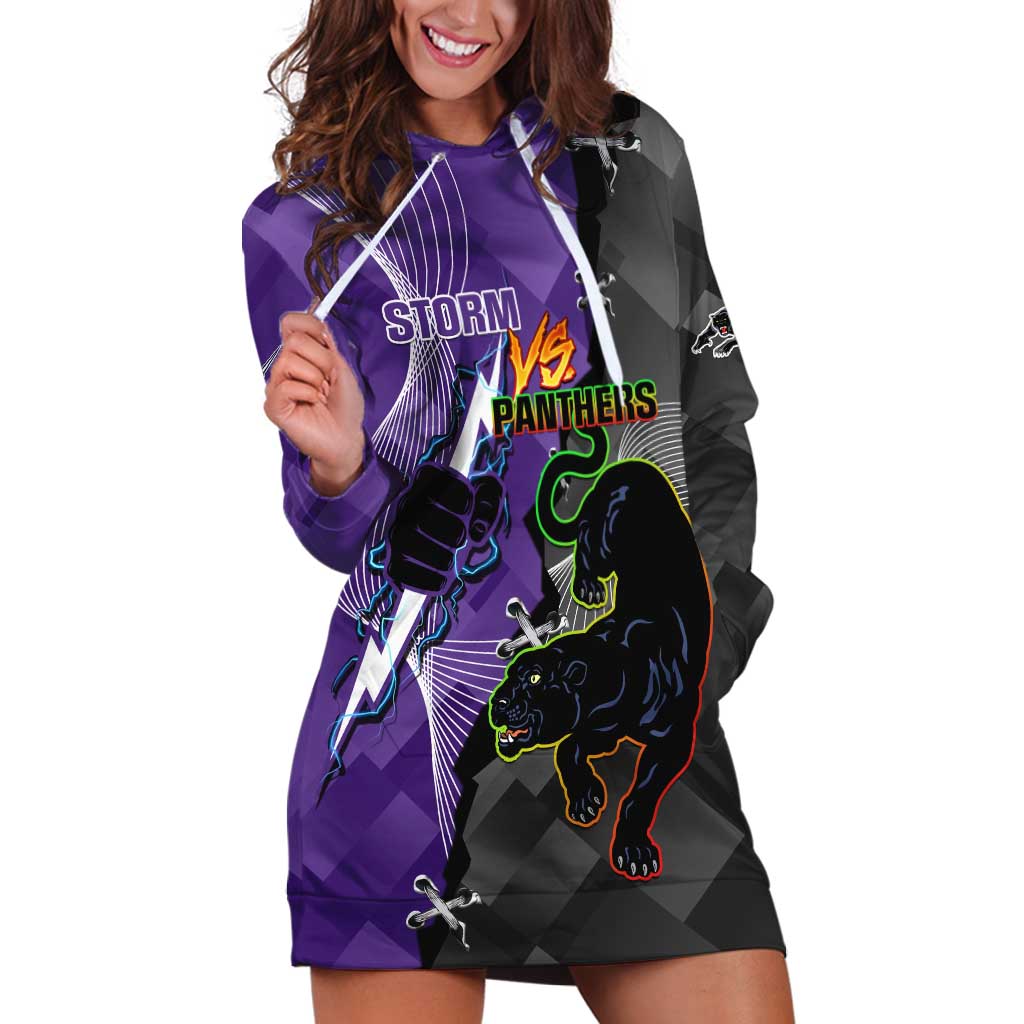 Personalised Storm And Panthers Rugby 2024 Hoodie Dress Go Champions Grand Final Dynamic Style