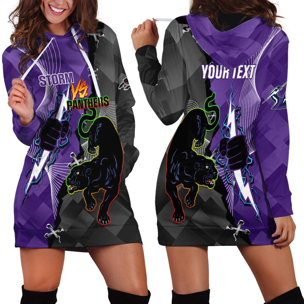 Personalised Storm And Panthers Rugby 2024 Hoodie Dress Go Champions Grand Final Dynamic Style