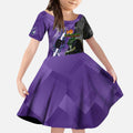 Personalised Storm And Panthers Rugby 2024 Kid Short Sleeve Dress Go Champions Grand Final Dynamic Style