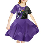Personalised Storm And Panthers Rugby 2024 Kid Short Sleeve Dress Go Champions Grand Final Dynamic Style