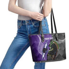 Personalised Storm And Panthers Rugby 2024 Leather Tote Bag Go Champions Grand Final Dynamic Style