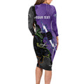 Personalised Storm And Panthers Rugby 2024 Long Sleeve Bodycon Dress Go Champions Grand Final Dynamic Style