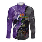 Personalised Storm And Panthers Rugby 2024 Long Sleeve Button Shirt Go Champions Grand Final Dynamic Style