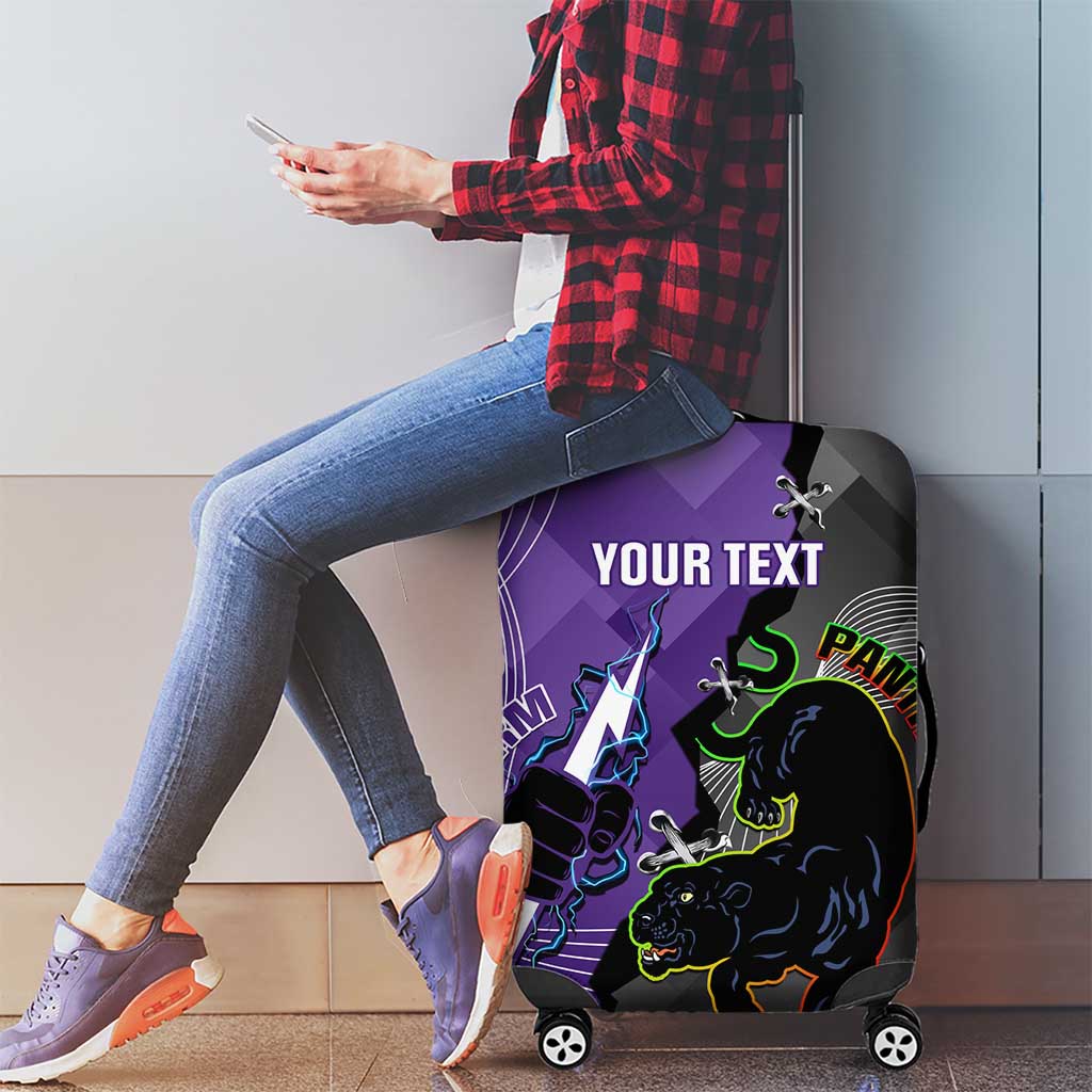 Personalised Storm And Panthers Rugby 2024 Luggage Cover Go Champions Grand Final Dynamic Style