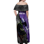 Personalised Storm And Panthers Rugby 2024 Off Shoulder Maxi Dress Go Champions Grand Final Dynamic Style
