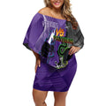 Personalised Storm And Panthers Rugby 2024 Off Shoulder Short Dress Go Champions Grand Final Dynamic Style