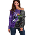 Personalised Storm And Panthers Rugby 2024 Off Shoulder Sweater Go Champions Grand Final Dynamic Style