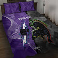 Personalised Storm And Panthers Rugby 2024 Quilt Bed Set Go Champions Grand Final Dynamic Style