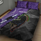 Personalised Storm And Panthers Rugby 2024 Quilt Bed Set Go Champions Grand Final Dynamic Style