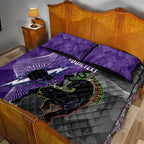 Personalised Storm And Panthers Rugby 2024 Quilt Bed Set Go Champions Grand Final Dynamic Style