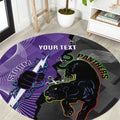 Personalised Storm And Panthers Rugby 2024 Round Carpet Go Champions Grand Final Dynamic Style