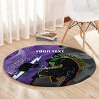 Personalised Storm And Panthers Rugby 2024 Round Carpet Go Champions Grand Final Dynamic Style