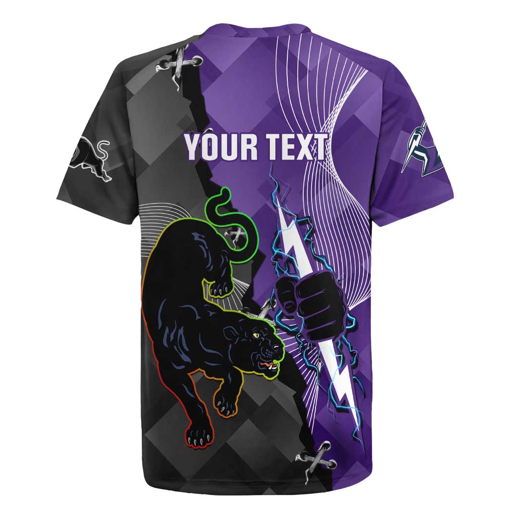 Personalised Storm And Panthers Rugby 2024 Rugby Jersey Go Champions Grand Final Dynamic Style