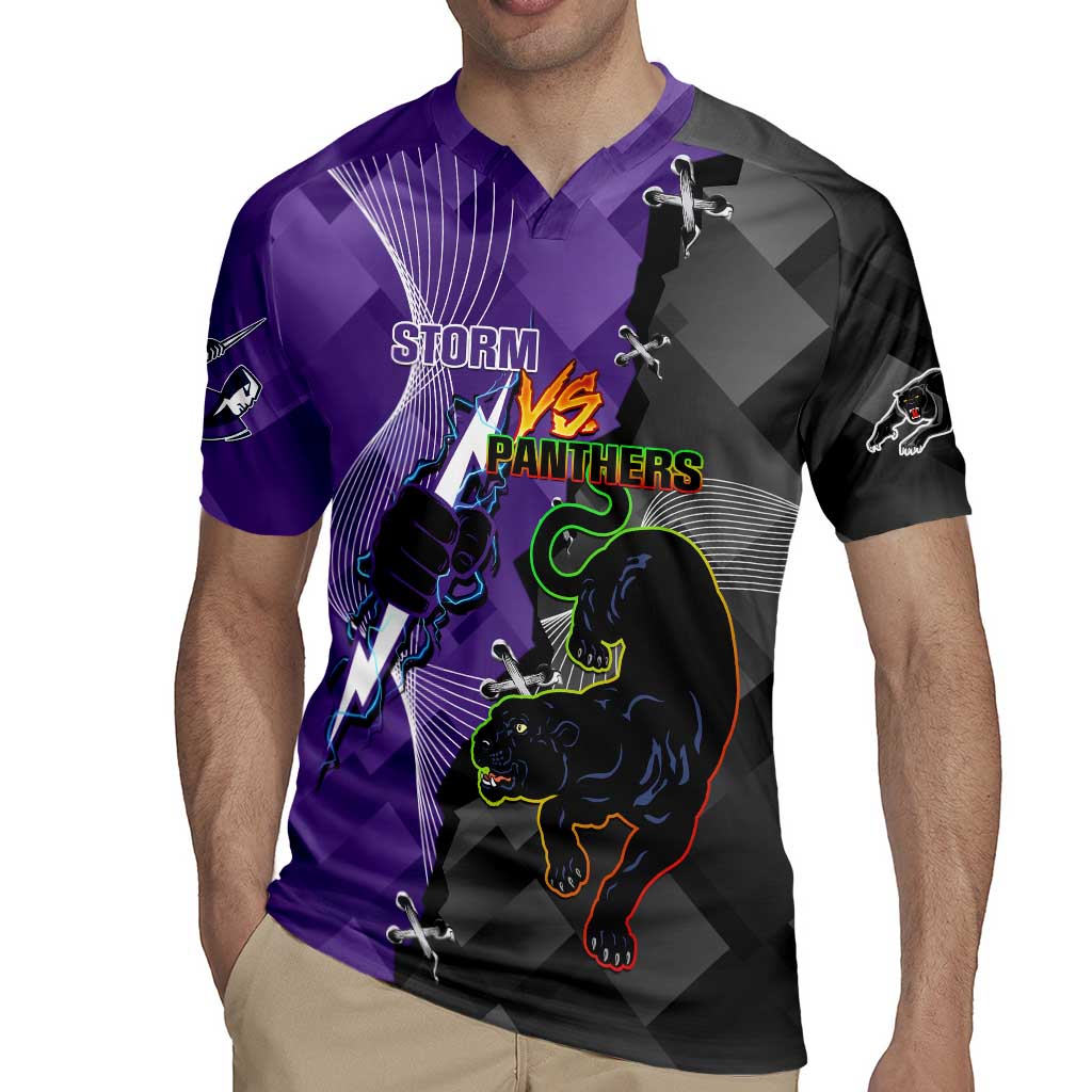 Personalised Storm And Panthers Rugby 2024 Rugby Jersey Go Champions Grand Final Dynamic Style