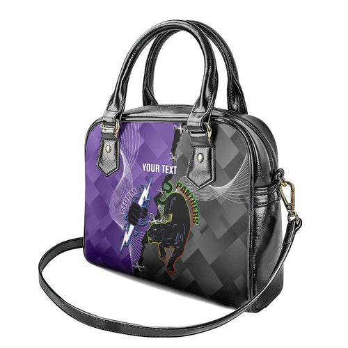 Personalised Storm And Panthers Rugby 2024 Shoulder Handbag Go Champions Grand Final Dynamic Style