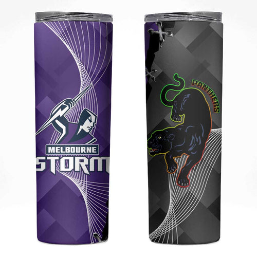 Storm And Panthers Rugby 2024 Skinny Tumbler Go Champions Grand Final Dynamic Style