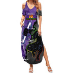 Personalised Storm And Panthers Rugby 2024 Summer Maxi Dress Go Champions Grand Final Dynamic Style