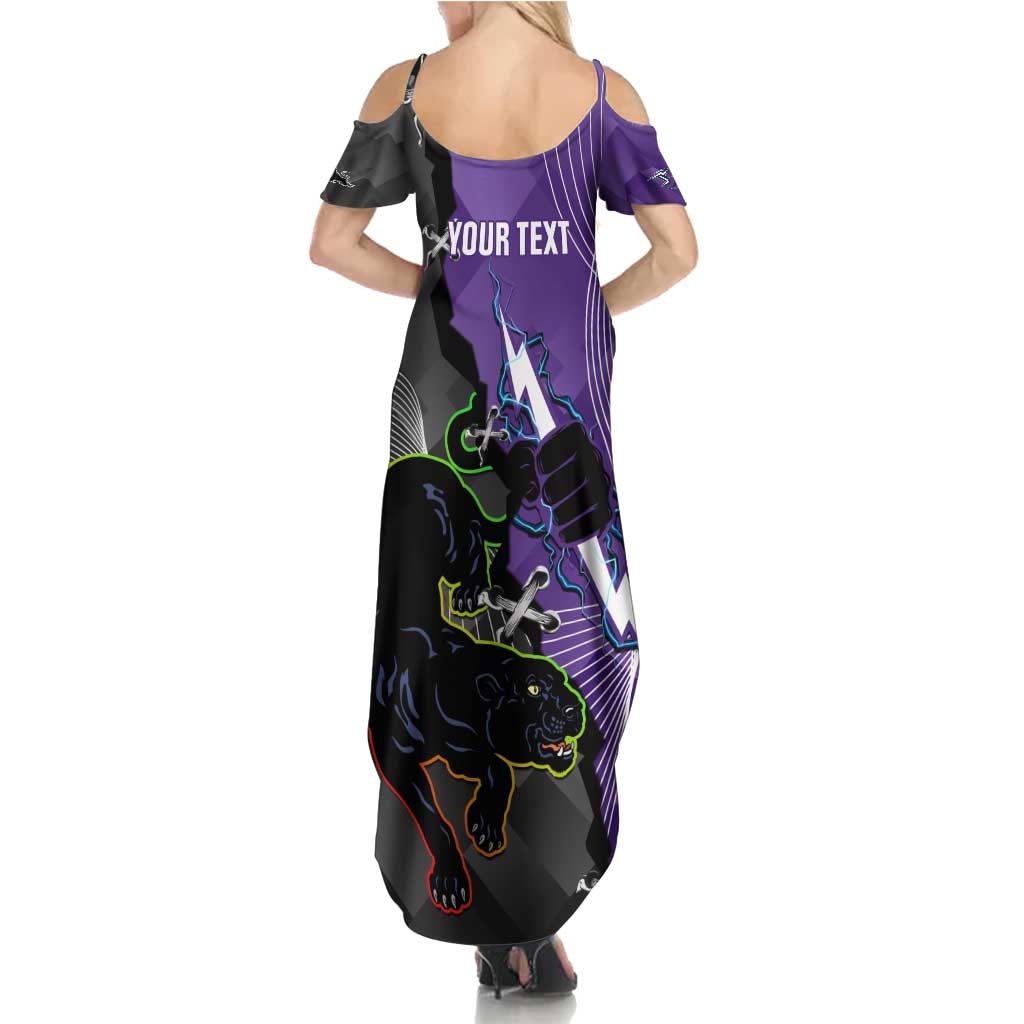 Personalised Storm And Panthers Rugby 2024 Summer Maxi Dress Go Champions Grand Final Dynamic Style
