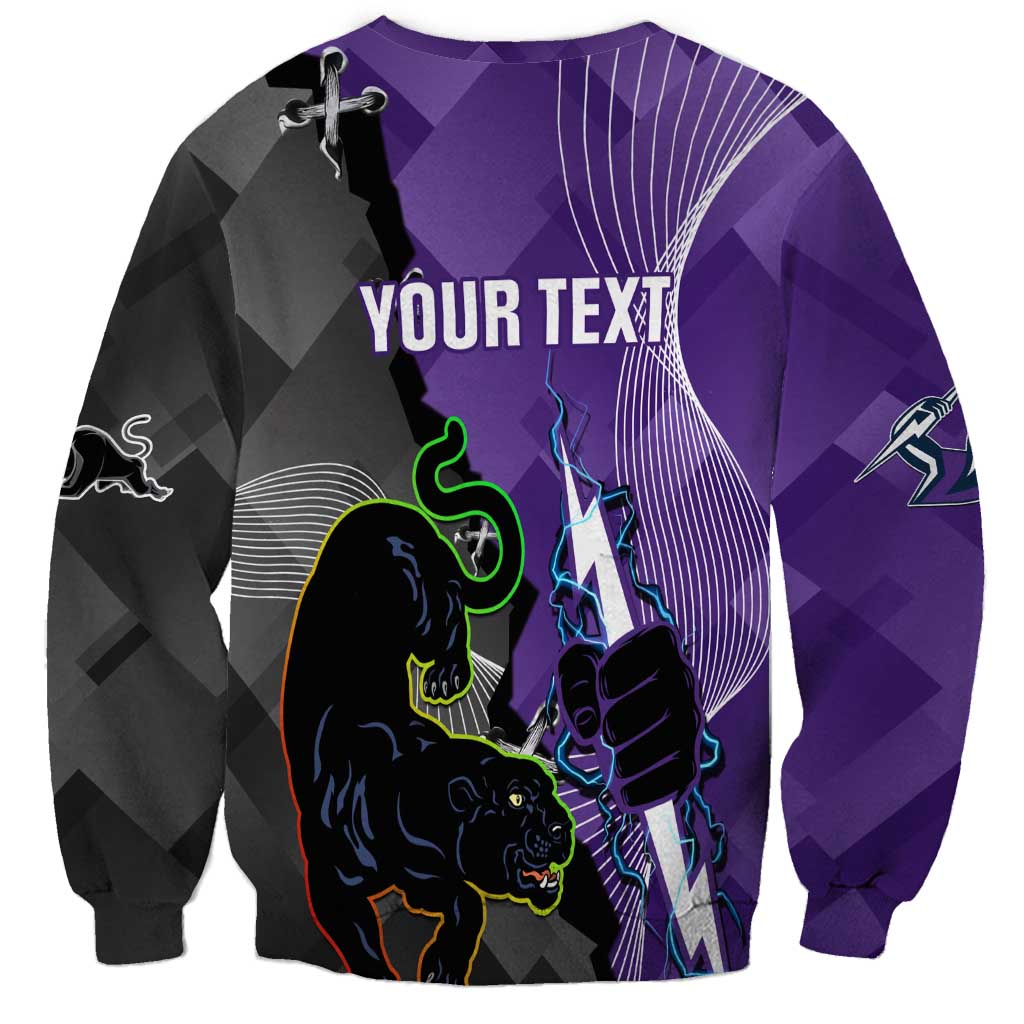Personalised Storm And Panthers Rugby 2024 Sweatshirt Go Champions Grand Final Dynamic Style