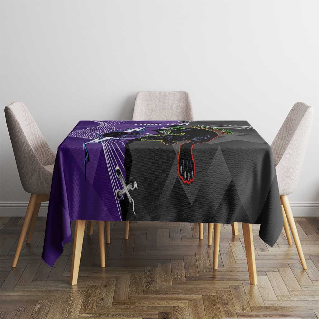 Personalised Storm And Panthers Rugby 2024 Tablecloth Go Champions Grand Final Dynamic Style