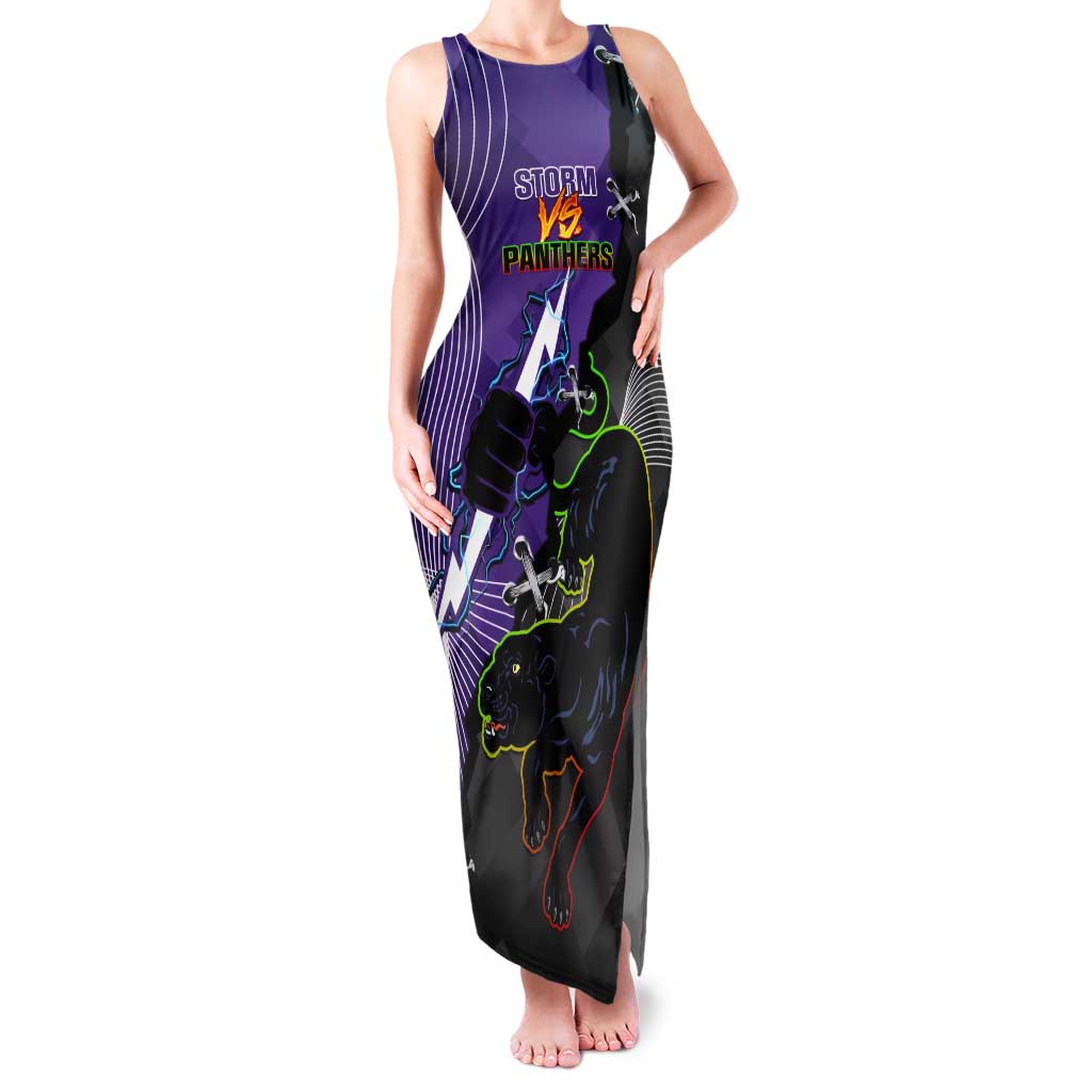 Personalised Storm And Panthers Rugby 2024 Tank Maxi Dress Go Champions Grand Final Dynamic Style