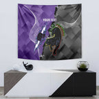 Personalised Storm And Panthers Rugby 2024 Tapestry Go Champions Grand Final Dynamic Style