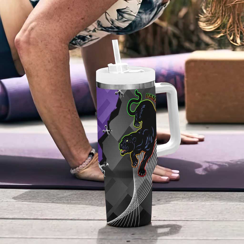 Storm And Panthers Rugby 2024 Tumbler With Handle Go Champions Grand Final Dynamic Style