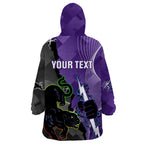 Personalised Storm And Panthers Rugby 2024 Wearable Blanket Hoodie Go Champions Grand Final Dynamic Style