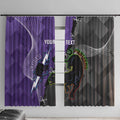Personalised Storm And Panthers Rugby 2024 Window Curtain Go Champions Grand Final Dynamic Style