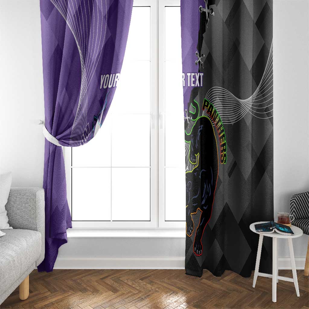 Personalised Storm And Panthers Rugby 2024 Window Curtain Go Champions Grand Final Dynamic Style
