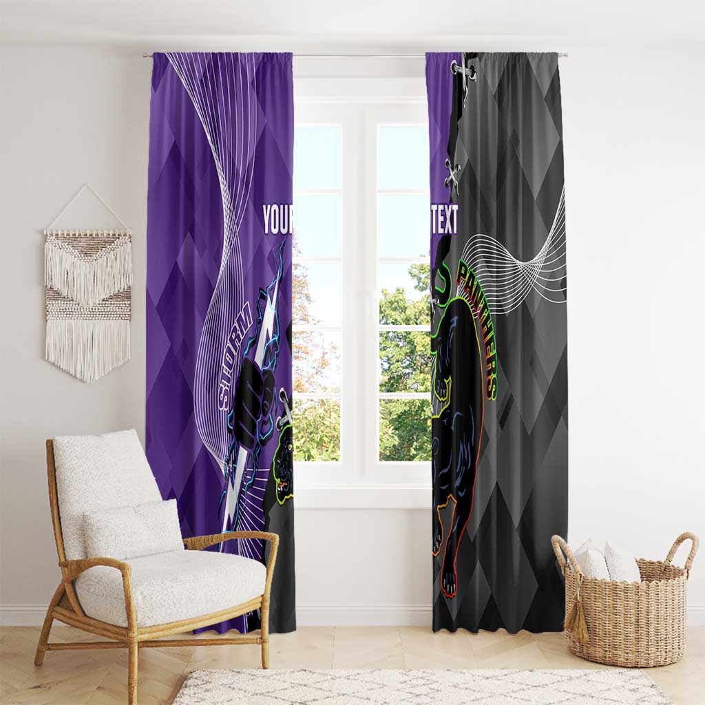 Personalised Storm And Panthers Rugby 2024 Window Curtain Go Champions Grand Final Dynamic Style