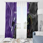 Personalised Storm And Panthers Rugby 2024 Window Curtain Go Champions Grand Final Dynamic Style