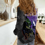 Personalised Storm And Panthers Rugby 2024 Women Casual Shirt Go Champions Grand Final Dynamic Style