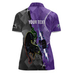 Personalised Storm And Panthers Rugby 2024 Women Polo Shirt Go Champions Grand Final Dynamic Style