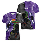 Personalised Storm And Panthers Rugby 2024 Women V-Neck T-Shirt Go Champions Grand Final Dynamic Style