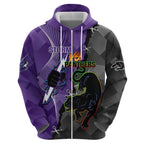 Personalised Storm And Panthers Rugby 2024 Zip Hoodie Go Champions Grand Final Dynamic Style