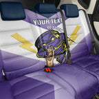 Personalised Storm Rugby 2024 Back Car Seat Cover Mascot With Trophy Go Champions Aboriginal Art
