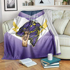 Personalised Storm Rugby 2024 Blanket Mascot With Trophy Go Champions Aboriginal Art