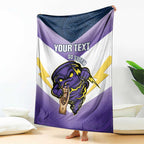 Personalised Storm Rugby 2024 Blanket Mascot With Trophy Go Champions Aboriginal Art