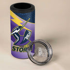 Personalised Storm Rugby 2024 4 in 1 Can Cooler Tumbler Mascot With Trophy Go Champions Aboriginal Art