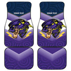 Personalised Storm Rugby 2024 Car Mats Mascot With Trophy Go Champions Aboriginal Art