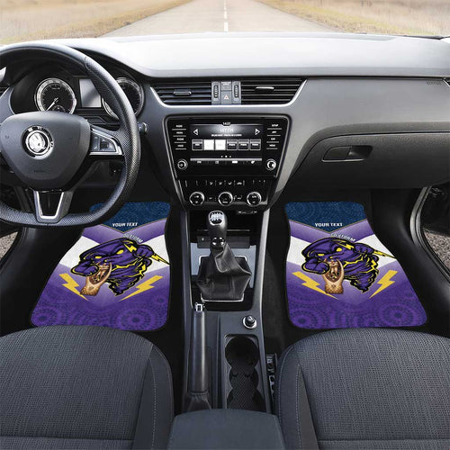 Personalised Storm Rugby 2024 Car Mats Mascot With Trophy Go Champions Aboriginal Art