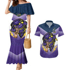 Personalised Storm Rugby 2024 Couples Matching Mermaid Dress and Hawaiian Shirt Mascot With Trophy Go Champions Aboriginal Art