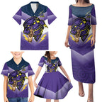 Personalised Storm Rugby 2024 Family Matching Puletasi and Hawaiian Shirt Mascot With Trophy Go Champions Aboriginal Art