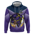 Personalised Storm Rugby 2024 Hoodie Mascot With Trophy Go Champions Aboriginal Art